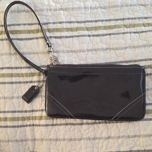 Deep Burgandy/Brown Wristlet with Silver Accents